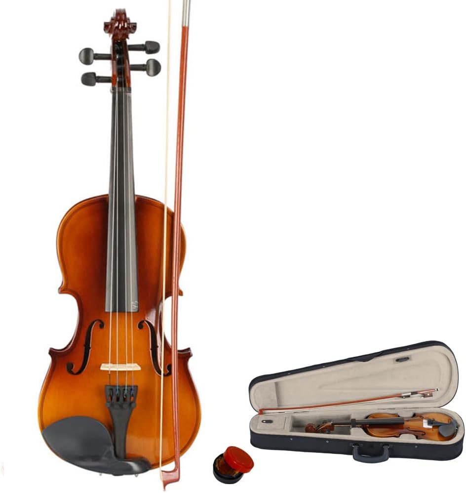 Ktaxon 3/4 Violin for Beginners, Fiddle for Students and Enthusiasts, Acoustic Violin Kit with Case, Bow, Rosin & Manual