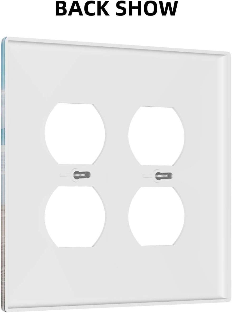 Outlet Covers Beach Waves Brown Wood Starfish Shells 2 Gang Double Duplex Decorative Light Switch Covers Electrical Wallplates Socket Faceplate For Bathroom Living Room Decor