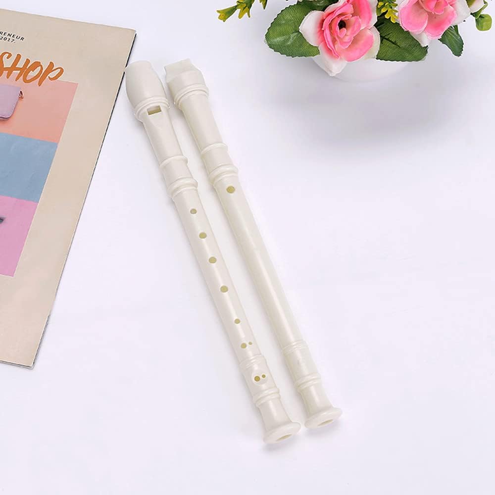 6 Pieces 8 Hole Descant Soprano Recorder for Kids, Plastic Music Recorder Instrument Kid Music Flute with Cleaning Rod