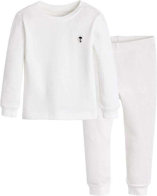 moimoln 6M-8Y Modal Cotton Solid Soft Breathable Baby Toddler Boys Girls Snug fit Pjs Long Sleeve Pajamas Set Sleepwear Daily