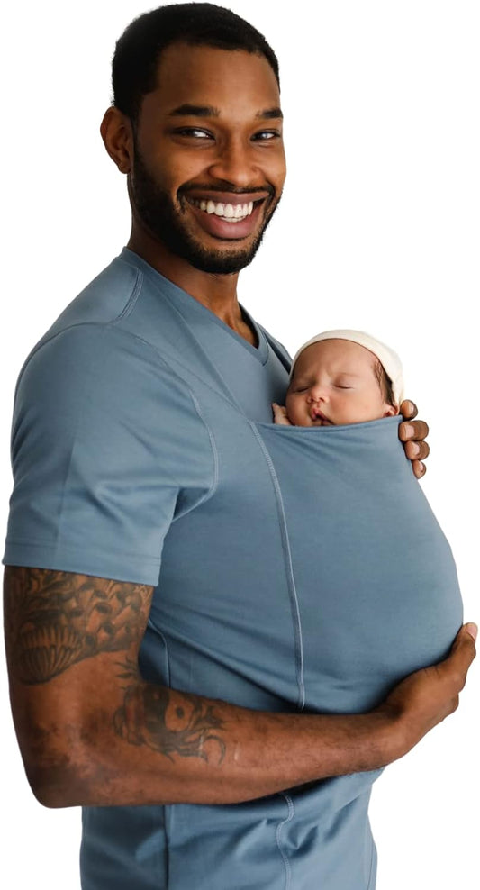 Lalabu The Dad Shirt | Hands-Free Baby Carrier for Dad with Kangaroo Pouch | Engineered for Bonding, Safety, & Comfort for Newborns Up to 15 Lbs. | CPSC Compliant