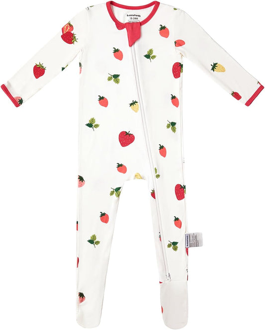 BubblePanda Rayon Made From Bamboo Baby Pajamas Baby Clothes for Boys Girls Unisex Zip-Front Non-Slip Onesie Sleeper