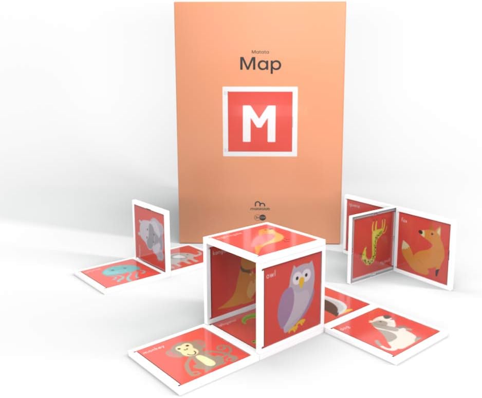 Matatalab Magnetic 3D Map, 16pcs (10x10cm) Magnetic Grids for Coding Robot Set for Kids