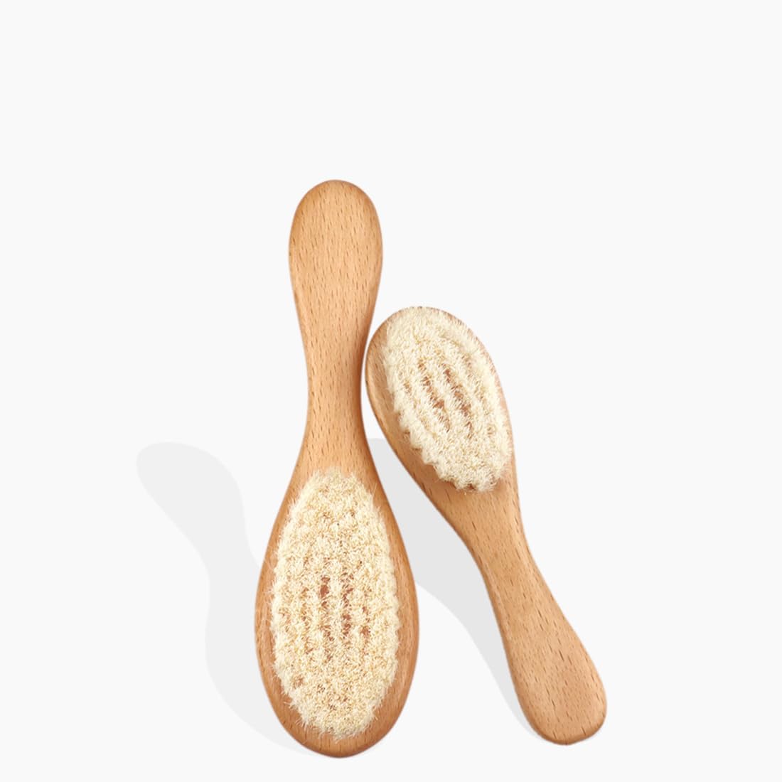 BoAn Wooden Baby Hair Brush,Natural Soft Goat Bristles,Cradle Cap Brush for Newborns & Toddlers,Perfect Scalp Grooming Product for Infant