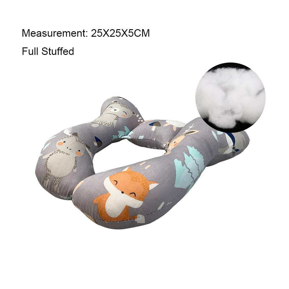 Baby Neck Pillows, Comfortable Baby Travel Head Neck Support Pillow for Car Seat Stroller Pushchair, Soft PP Cotton Travel Pillow for 0-1 Year Old Toddler Infant Newborn, Fox