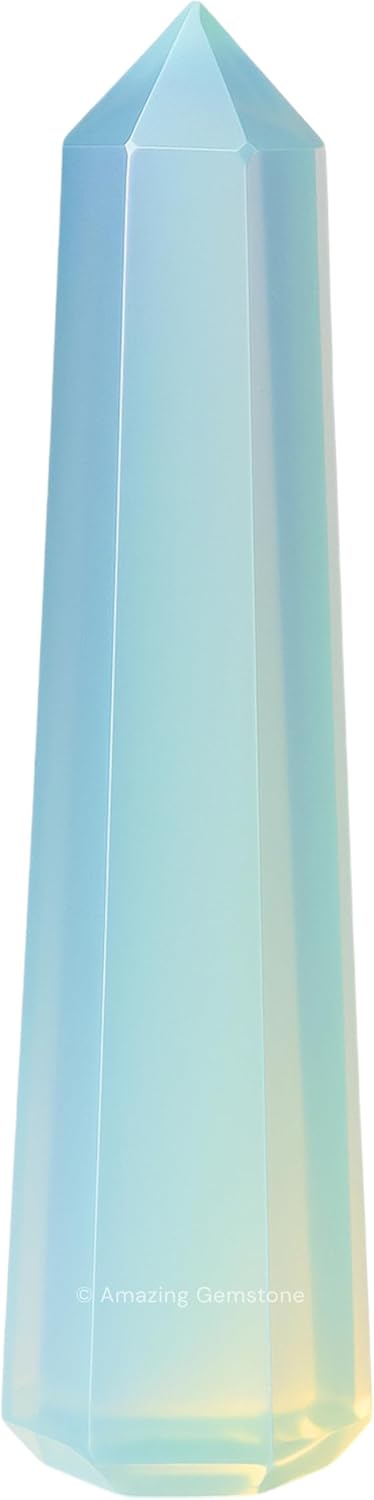 Amazing Gemstone Opalite Crystal Towers ~ Natural Healing Crystal Point Obelisk for Reiki Healing and Crystal Grid (2" to 3" INCH)