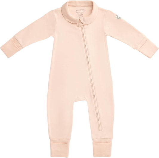 MON CHOU Convertible Footie Pajamas - Soft Organic Cotton Baby Pajamas - 100% Pima Cotton PJ’s & Luxury Newborn Sleepers