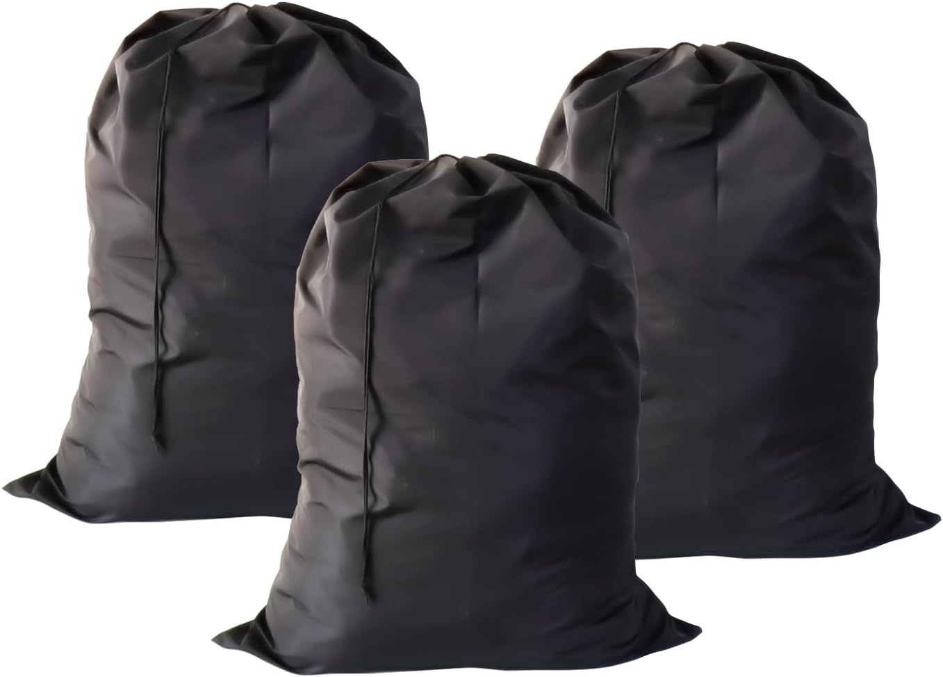Extra Large Laundry Bag 3 Pack, Black, Travel Laundry Bags with Drawstring Closure, 30"x40", for college, dorm and apartment dwellers (3PCS Black)