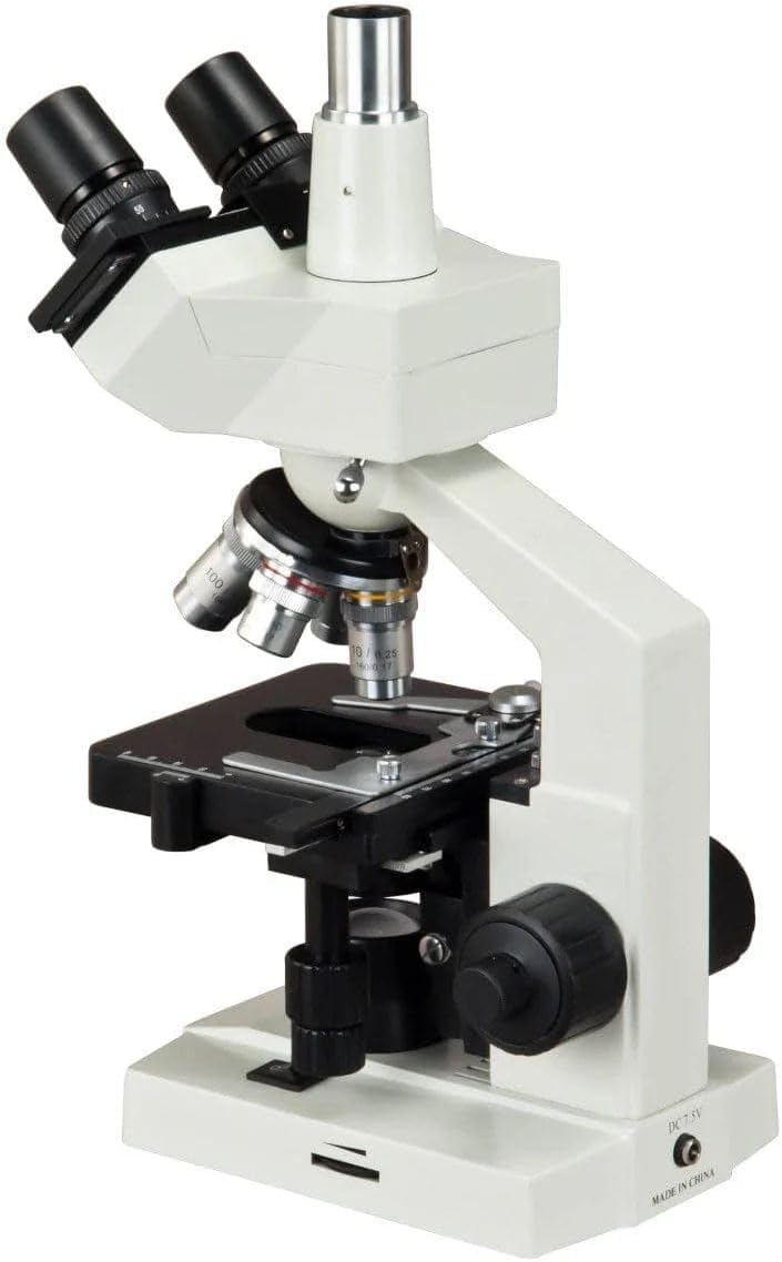 OMAX - 40X-2500X LED Digital Trinocular Lab Compound Microscope with USB Camera and Mechanical Stage - M83EZ-C03S