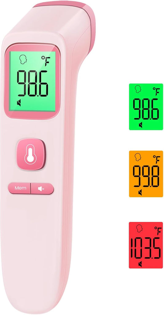 No-Touch Thermometer for Adults and Kids, Digital Accurate Baby Thermometer with Fever Alarm, 1 Second Fast Result, Easy to use, 2 in 1 Mode