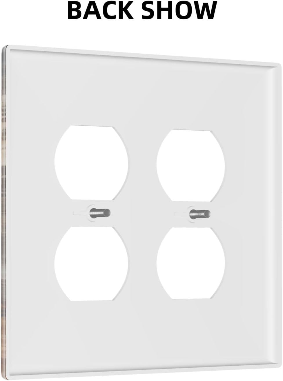 Brown Marble Granite Golden Lines Print Outlet Covers 2 Gang Double Duplex Decorative Light Switch Covers Electrical Wallplates Socket Faceplate for Bathroom Kitchen Decor