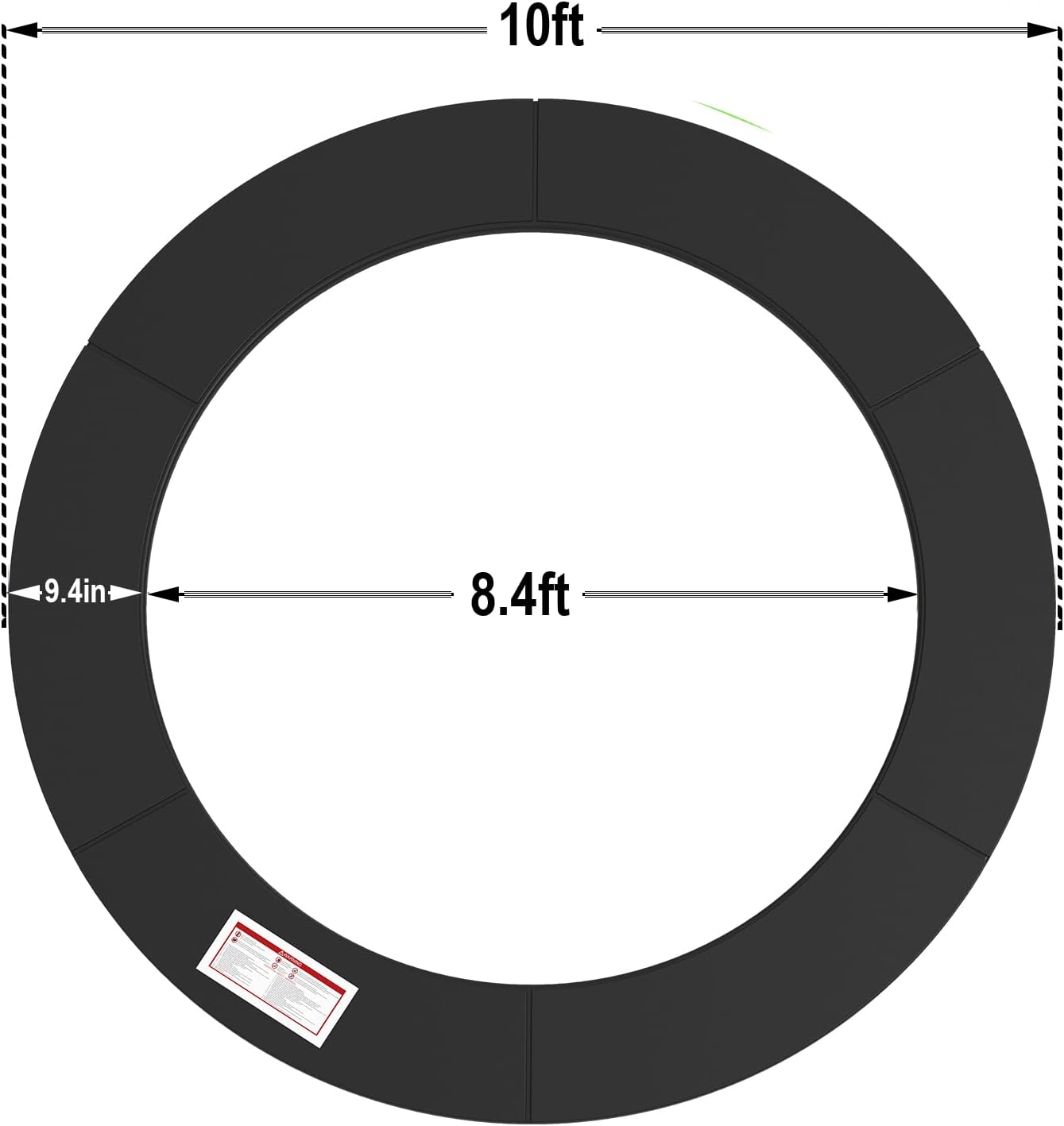 LANGXUN Universal Trampoline Repalcement Safety Pad, 8ft 10ft 12ft 14ft 15ft 16ft Waterproof Surround Spring Foam Cover for Round Frame
