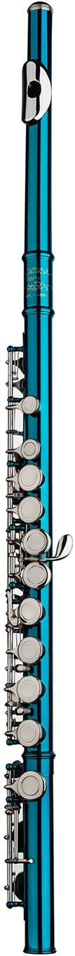 Glory Closed Hole C Flute With Case, Tuning Rod and Cloth, Gloves,Sea Blue