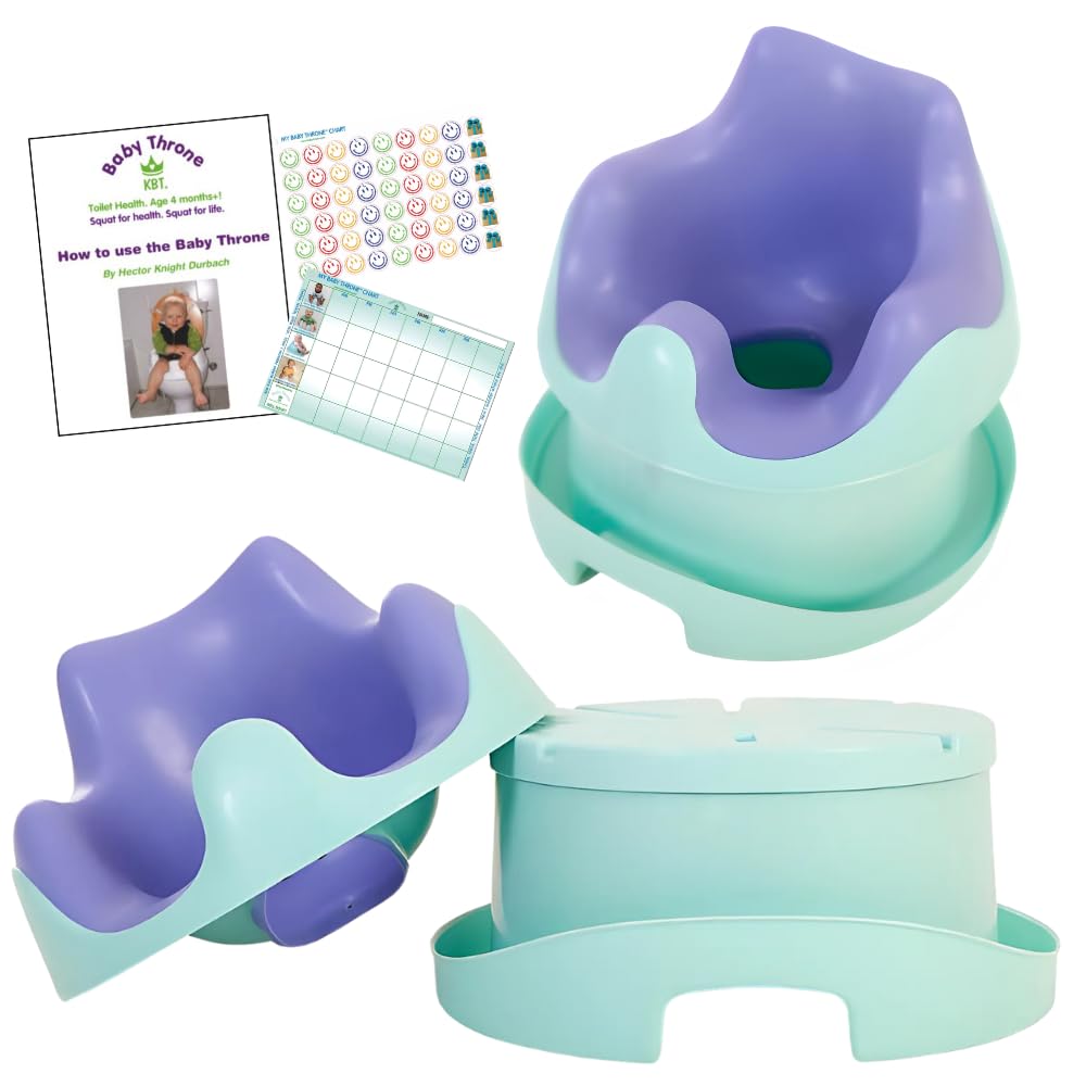 Pediatrician-Approved Squat Position for Easier Pooping & Elimination Communication (EC) | 7-in-1 Potty Training Seat | Includes Footrest, Step Stool & Toddler Toilet Seat | Reduces Diaper Waste