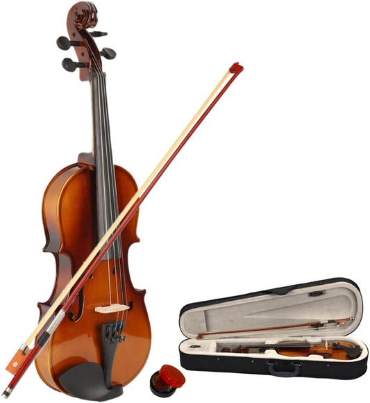 Ktaxon 1/2 Violin for Beginners, Fiddle for Students and Enthusiasts, Acoustic Violin Kit with Case, Bow, Rosin & Manual