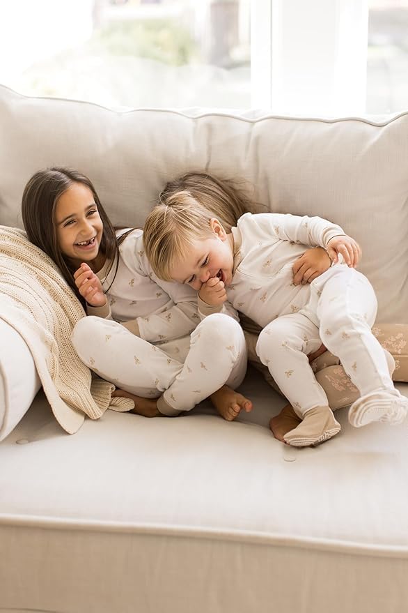 Burt's Bees Baby Boys' 2-Piece Long Sleeve Tee and Pants Organic Cotton Pajama Set