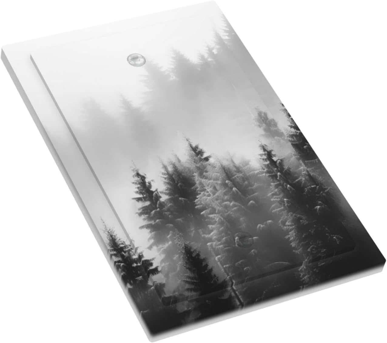 Foggy Forest Natural Scenery Retro Tree Pine Light Switch Cover Plate 1 Gang No Device Blank Electrical Wall Plates Faceplate Decorative Switch Plate for Bed Room Living Room Decor