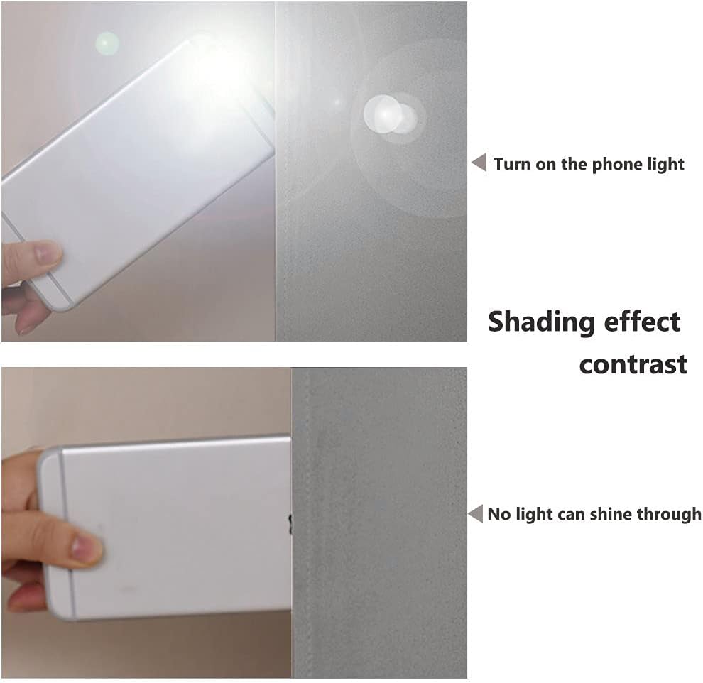 NICETOWN Silver Grey Full Shade Curtain Panels, Pair of Thermal Insulated & Energy Efficiency Blackout Curtains for Living Room Windows, Lined Silky Performance Window Dressing (42" Wide x 84" Long)