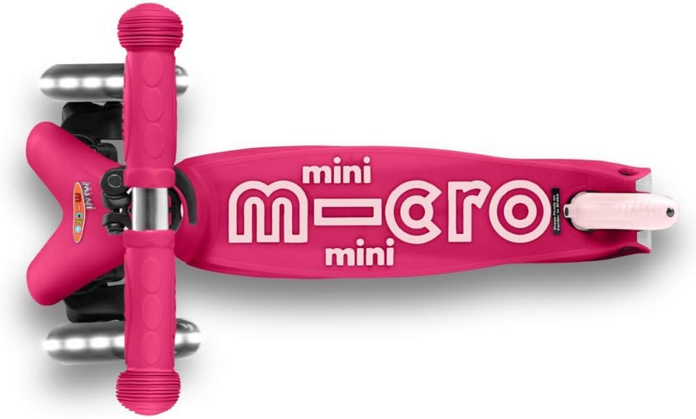 Micro Kickboard Mini Deluxe LED Three-Wheeled Lean-to-Steer Swiss-Designed Micro Scooter