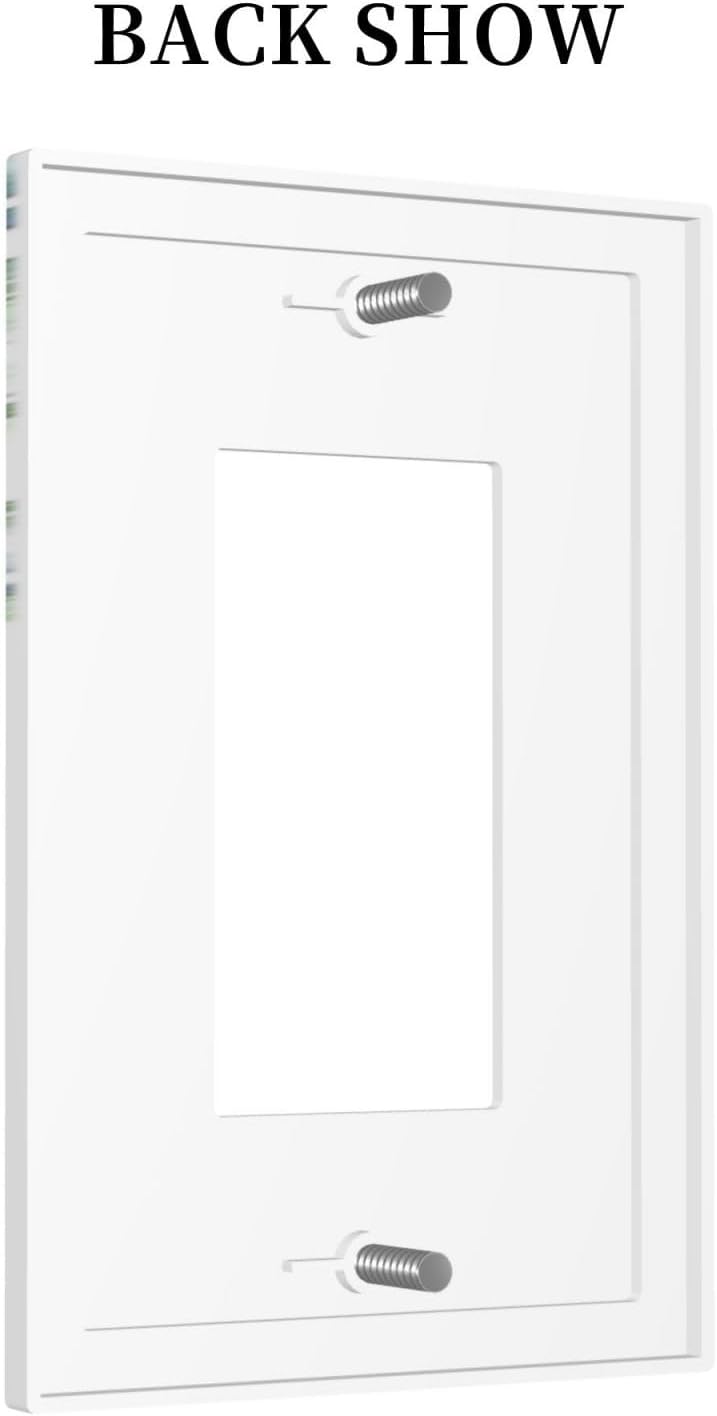 Eucalyptus Leaves Greenery Vine Flowers Simplicity Decorative Outlet Covers 1 Gang Single Rocker Light Switch Cover Plate Wall Plates GFCI Faceplate for Bed Room Living Room Decor