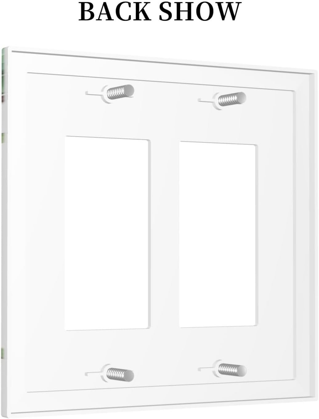 Decorative Outlet Covers Green Leaves Bird Eucalyptus Sage Plant 2 Gang Double Gfci Rocker Electrical Wall Panels Light Switch Cover Plate For Bed Room Living Room Decor