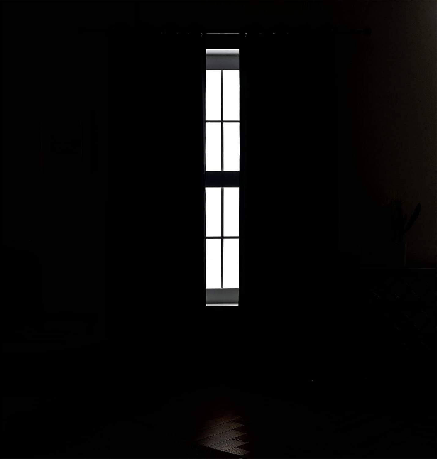 MIUCO Room Darkening Textured Weaved Grommet Blackout Curtains for Bedroom 52x63 Inch Long 2 Panels Purple