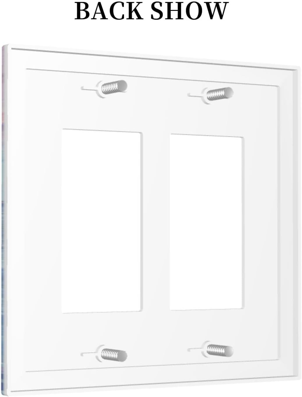 Turtle Coral Fish Watercolor Colorful Underwater World Decorative Outlet Covers 2 Gang Double GFCI Rocker Electrical Wall Panels Light Switch Cover Plate for Kids Room Home Decor