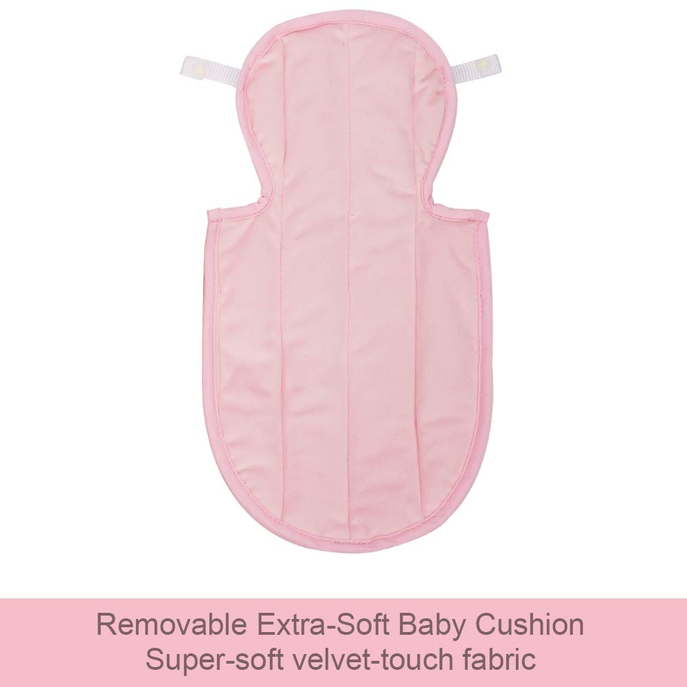 COOLBEBE New 2-in-1 Babybody Supports for Baby Newborn Infants - Extra Soft Stroller Cushion Pads Car Seat Insert, Perfect for Carseats, Strollers, Swings, Pink
