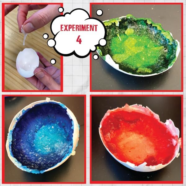 Einstein’s Crazy Egg Science LAB Science Kit for Kids. STEM for Boys & Girls Aged 8 and Above. 14 Exciting Experiments Inside. Detailed Picture Guide Included.