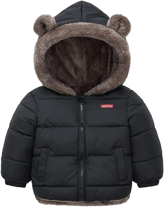 Fairy Baby Infant Baby Winter Coat Cute Teddy Bear Hooded Jacket Warm Fleece Outerwear Windproof Toddler Boys Girl 6M-4T