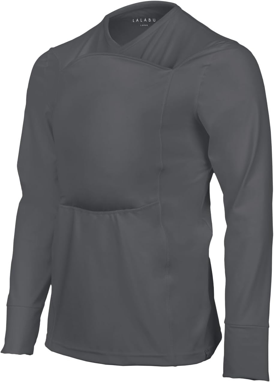 Lalabu The Dad Shirt | Hands-Free Baby Carrier for Dad with Kangaroo Pouch | Engineered for Bonding, Safety, & Comfort for Newborns Up to 15 Lbs. | CPSC Compliant
