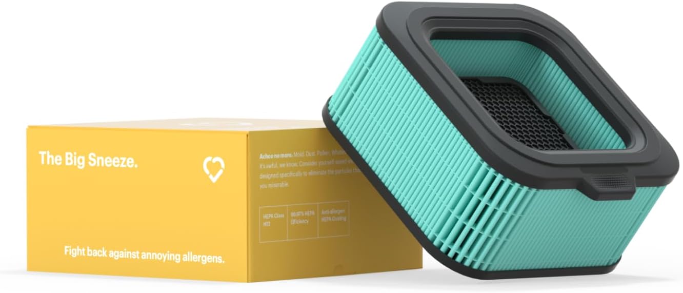 Mila Air Mini Authentic Big Sneeze H13 HEPA Home Replacement Filter for Allergies, Removes Dust, Pollen, Dander, Ideal for Large Room or Bedroom