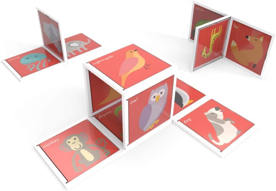 Matatalab Magnetic 3D Map, 16pcs (10x10cm) Magnetic Grids for Coding Robot Set for Kids