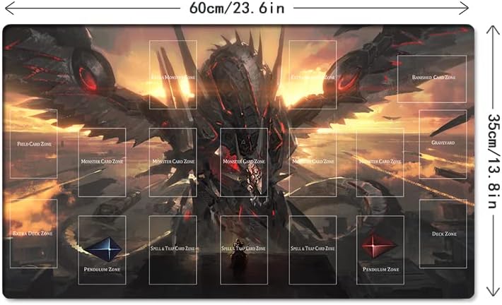 New Mlikemat Playmat Cyber Dragon Infinity TCG CCG OCG Trading Card Game Mat with Zones + Free Bag (ZD039-516-A)