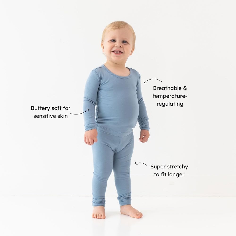 KYTE BABY Toddler Pajama Set - Pjs for Toddlers Made of Soft Bamboo Rayon Material