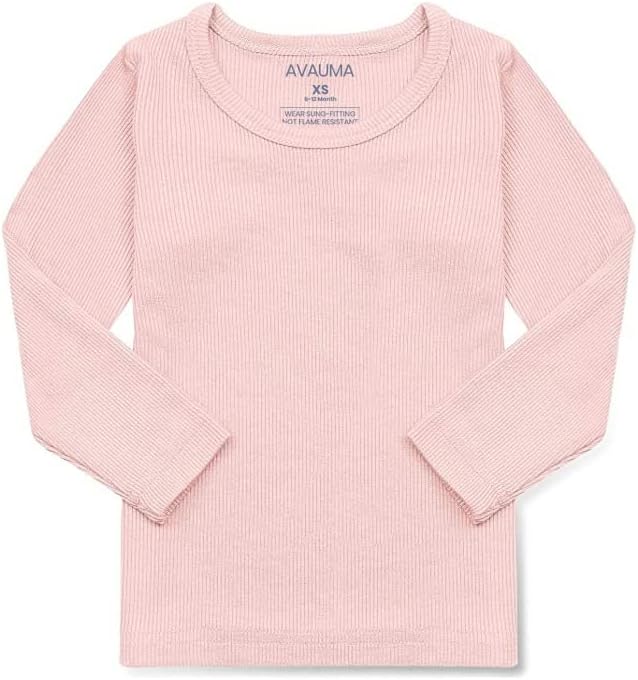 AVAUMA Baby Boys Girls Pajama Set Kids Toddler Snug fit Ribbed Sleepwear pjs for Daily Life Style