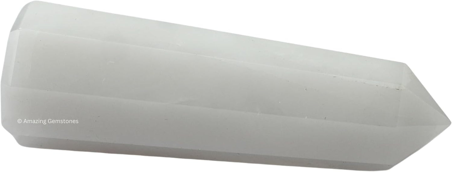 Amazing Gemstone Snow Quartz Crystal Towers - Natural Healing Crystal Point Obelisk for Reiki Healing and Crystal Grid (2" to 3" Inch)