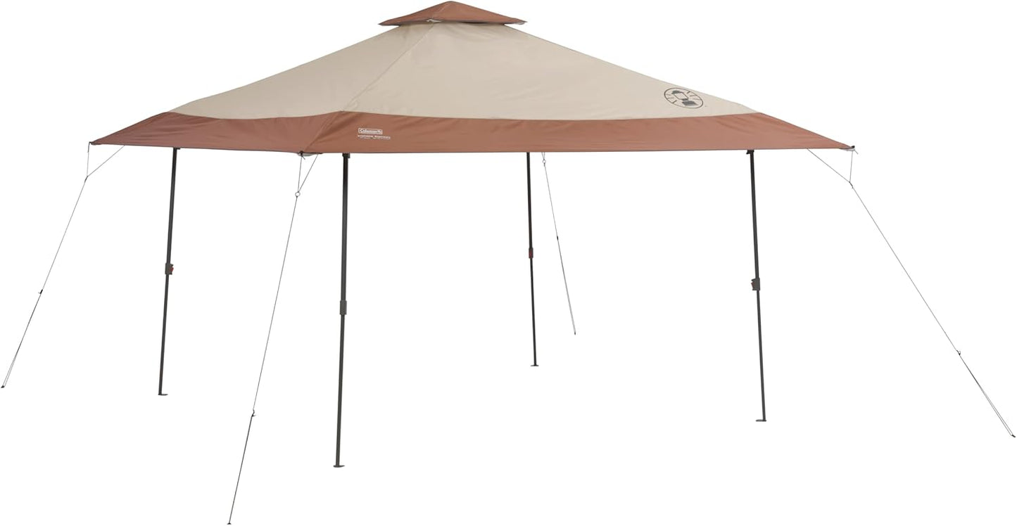 Coleman 13x13ft Instant Canopy Sun Shelter, Portable Shade Tent Sets Up in 3 Minutes, Vented Roof for Airflow & UPF 50+ Sun Protection, Great for Beach, Park, Tailgating, Camping, Backyard & More