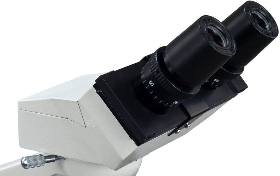 OMAX M82E Series LED Binocular Compound Lab Microscope - 40X-2000X Magnification - Microscope Kit with 100 Blank Slides & Cover Slips