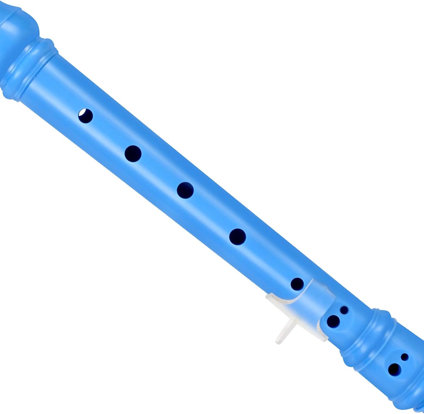 Eastrock Recorder Instrument German Style Soprano Recorder Blue 3 Pieces for Beginners with Cleaning Rod, Fingering Chart, Packing Bag, Thumb Rest