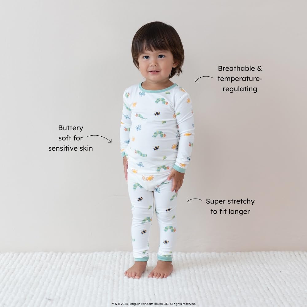 KYTE BABY Toddler Pajama Set - Pjs for Toddlers Made of Soft Bamboo Rayon Material