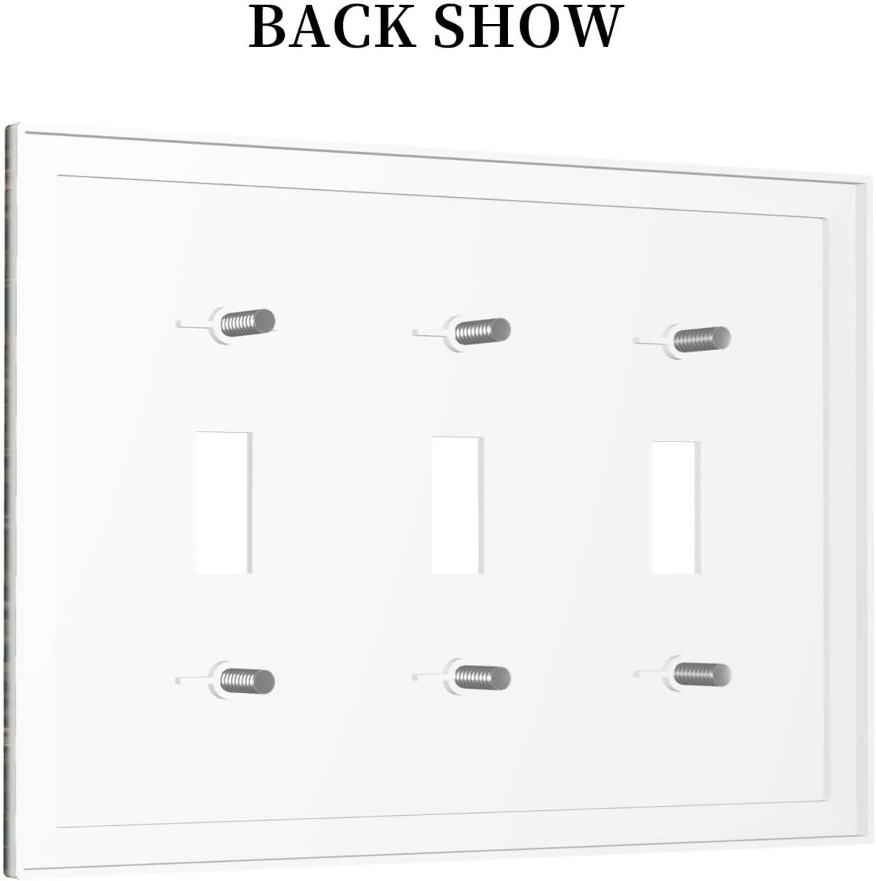 Decorative Switch Plates Vintage Morris Colorful Flower Green Leaf 3 Gang Wall Plate Triple Toggle Light Switch Cover Faceplate Electrical Wall Panels For Bed Room Living Room Decor