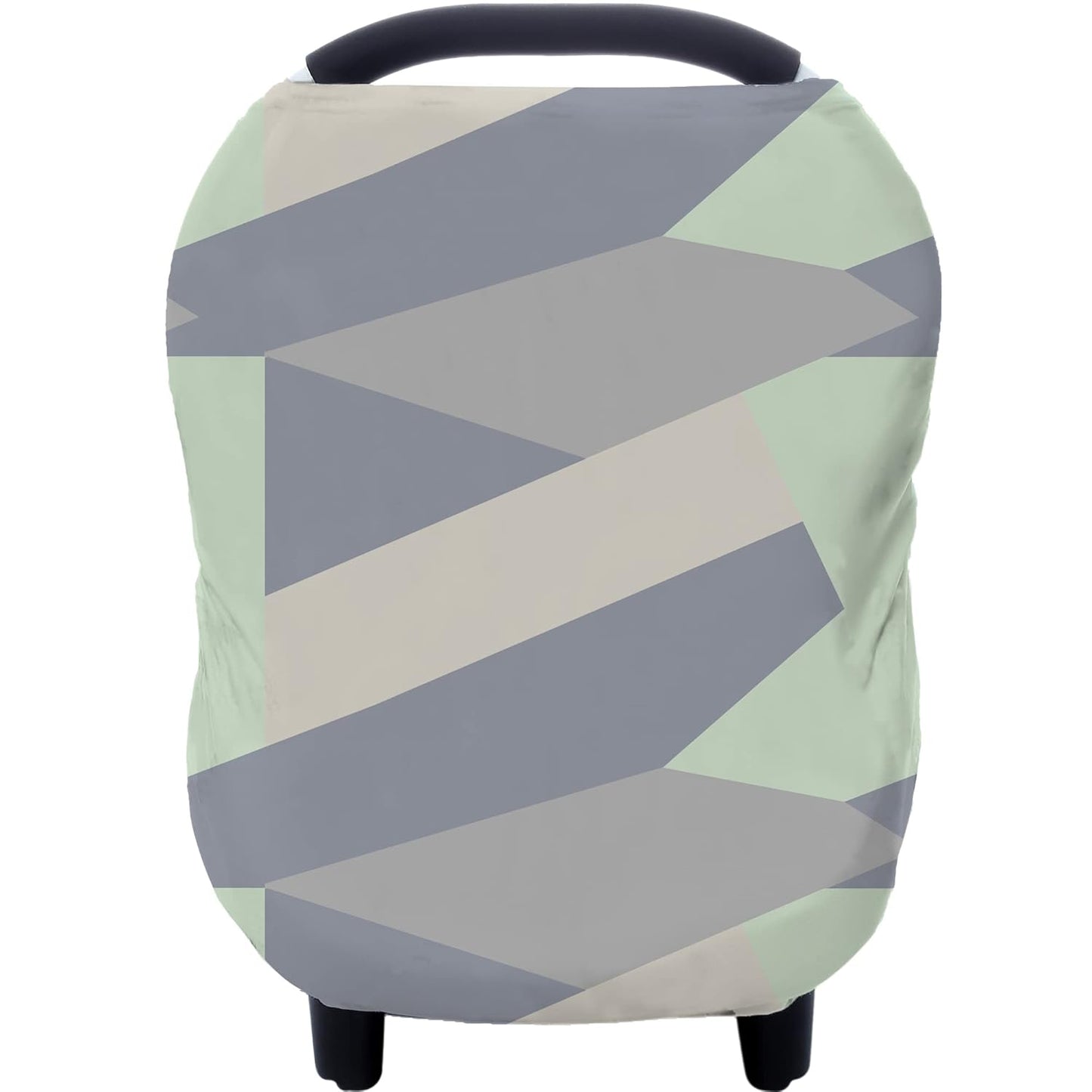 Carseat Cover for Boy and Girls - Multi-use Nursing Canopy for Breastfeeding, Stroller and High Chair Cover (Baby Green)