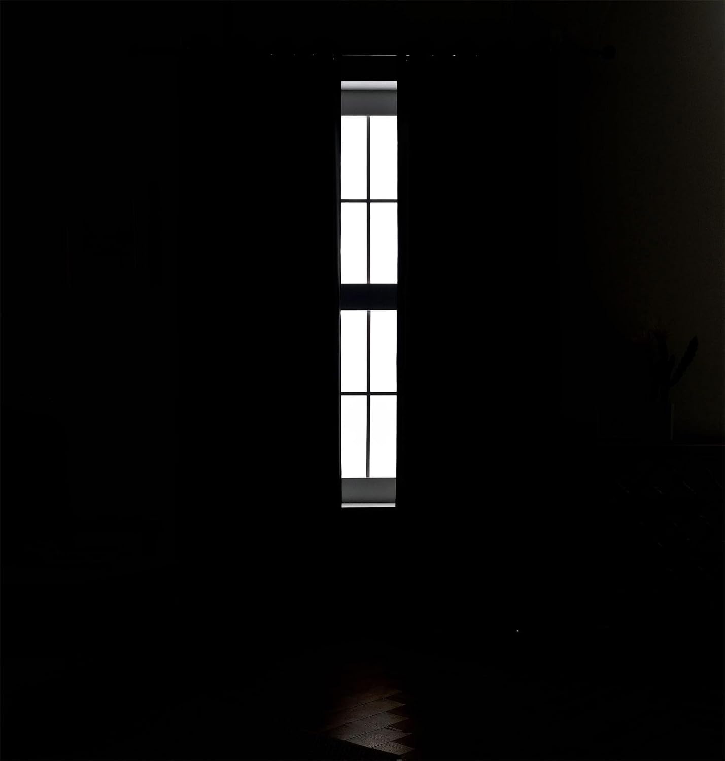 MIUCO Room Darkening Texture Linen Look Blackout Grommet Curtains for Office Set of 2 52x84 Inch Long Black