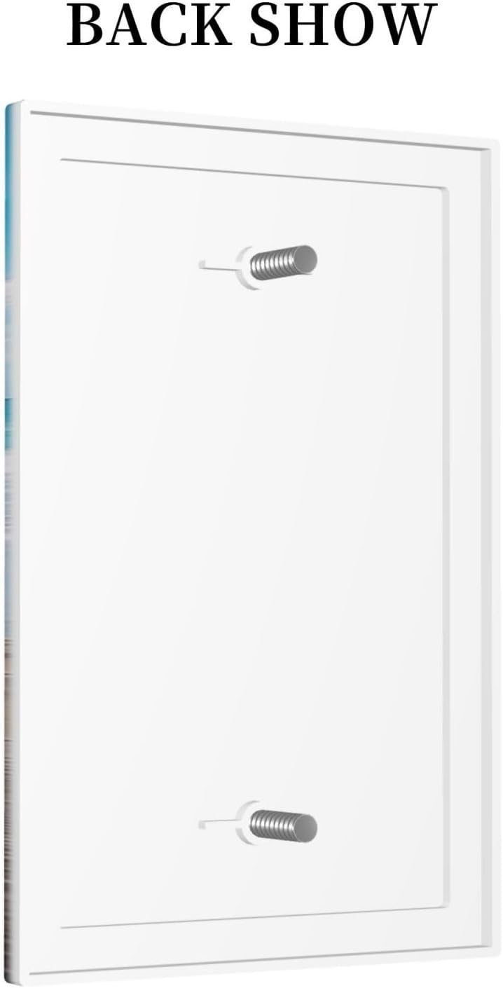 Light Switch Cover Plate Beach Waves Brown Wood Starfish Shells 1 Gang No Device Blank Electrical Wall Plates Faceplate Decorative Switch Plate For Bathroom Living Room Decor