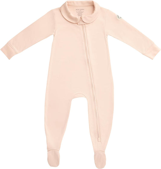 MON CHOU Organic Cotton Baby Pajamas - Ultra Soft Baby Footie Pajamas - 100% Pima Cotton PJ’s - Luxury Newborn Sleepers