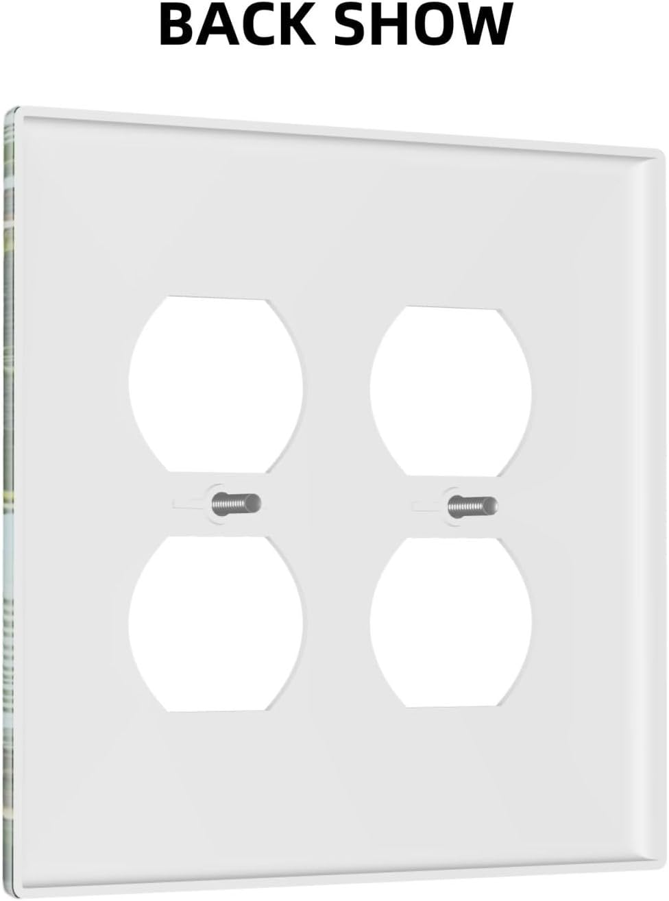 Summer Sky Coconut Palms Trees Green Plants Leaf Outlet Covers 2 Gang Double Duplex Decorative Light Switch Covers Electrical Wallplates Socket Faceplate for Bed Room Living Room Decor