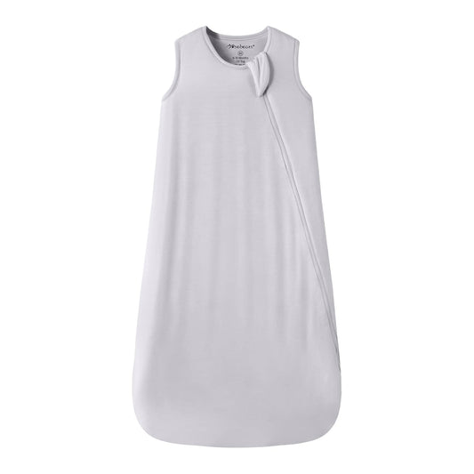 Mosebears Unisex Baby Sleep Sack 1.0 TOG, Supersoft Rayon Made from Bamboo Wearable Blanket with 2-Way Zipper (Light Grey,6-18 Months)