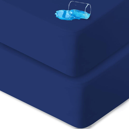 2 Pack Full Size Mattress Protector Waterproof, Noiseless & Soft Coverage Mattress Cover Fitted Sheets with Deep Pocket up to 14", Super Breathable & Easy Wash Full Mattress Protector