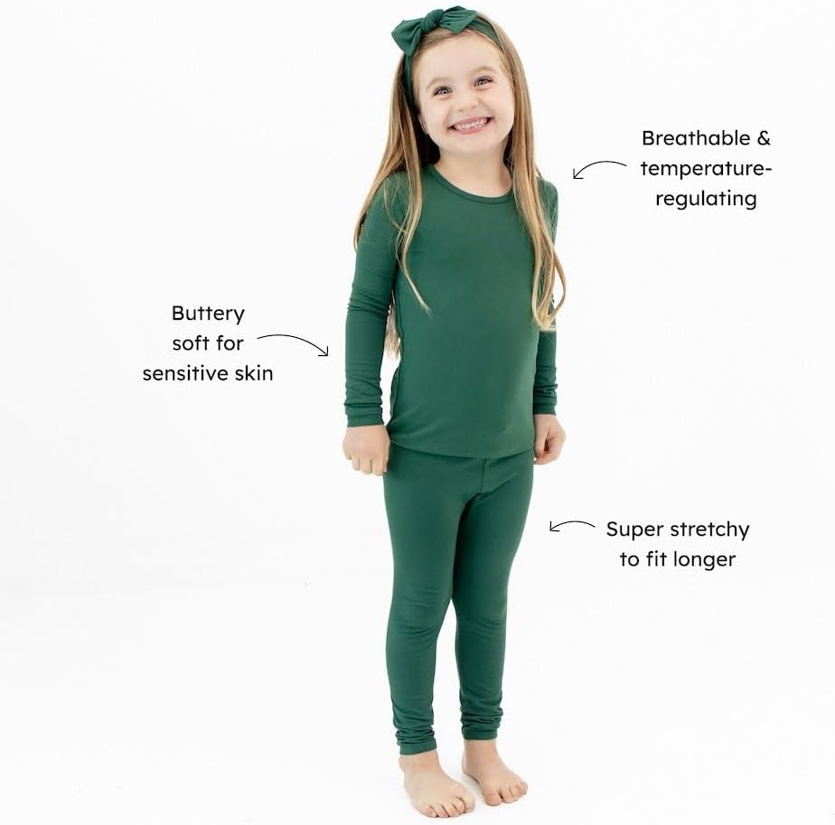 KYTE BABY Toddler Pajama Set - Pjs for Toddlers Made of Soft Bamboo Rayon Material